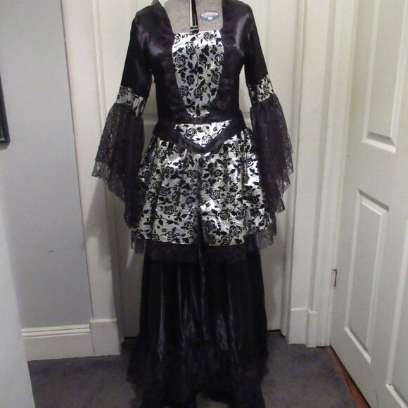 Men's Long Top Coat 4 Piece + Wig & Matching Dress 18th-19th Century Halloween - Picture 14 of 15